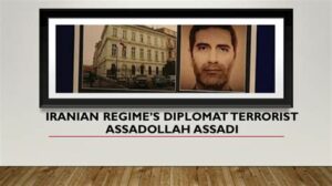 Den iranska regimens diplomat Assadollah Assadi som är dömd till 20 års fängelse för terrorism.